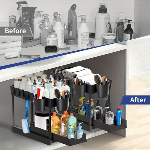 Under Sink Storage Organiser – 2-Tier Cabinet Solution